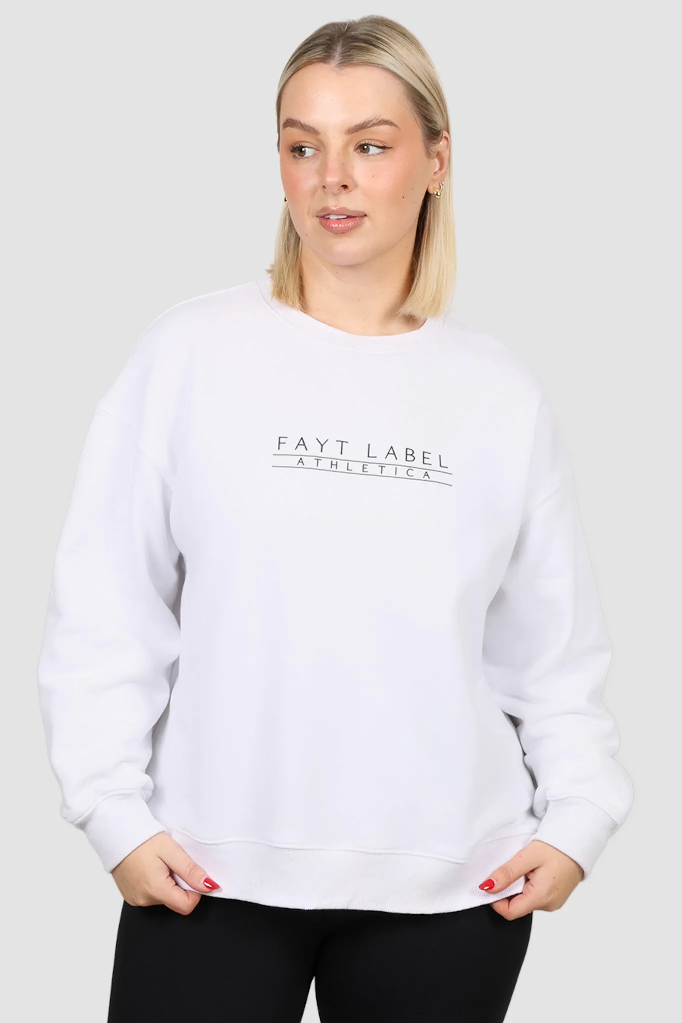 ATHLETICA OVERSIZED CREW WHITE