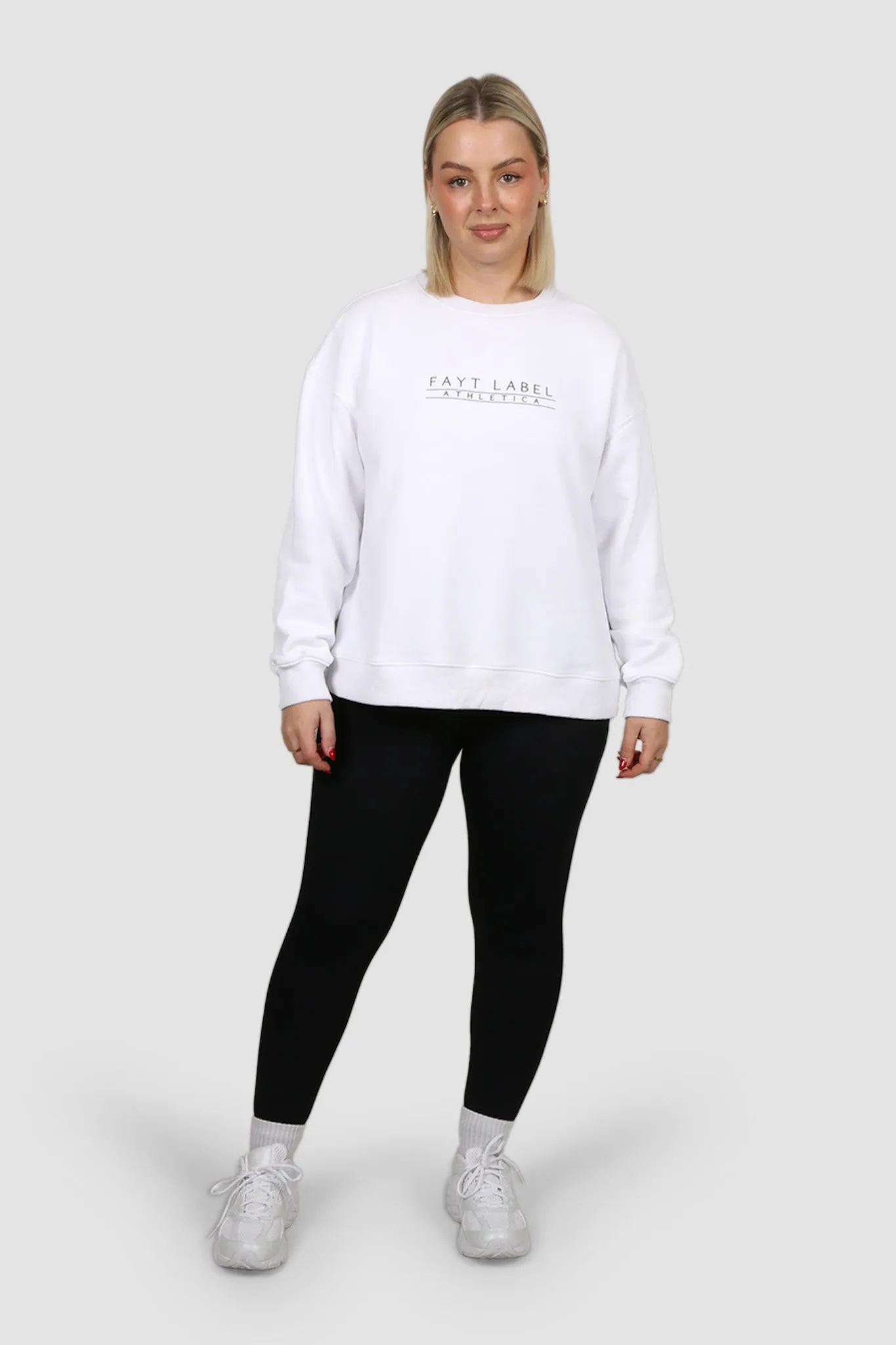 ATHLETICA OVERSIZED CREW WHITE