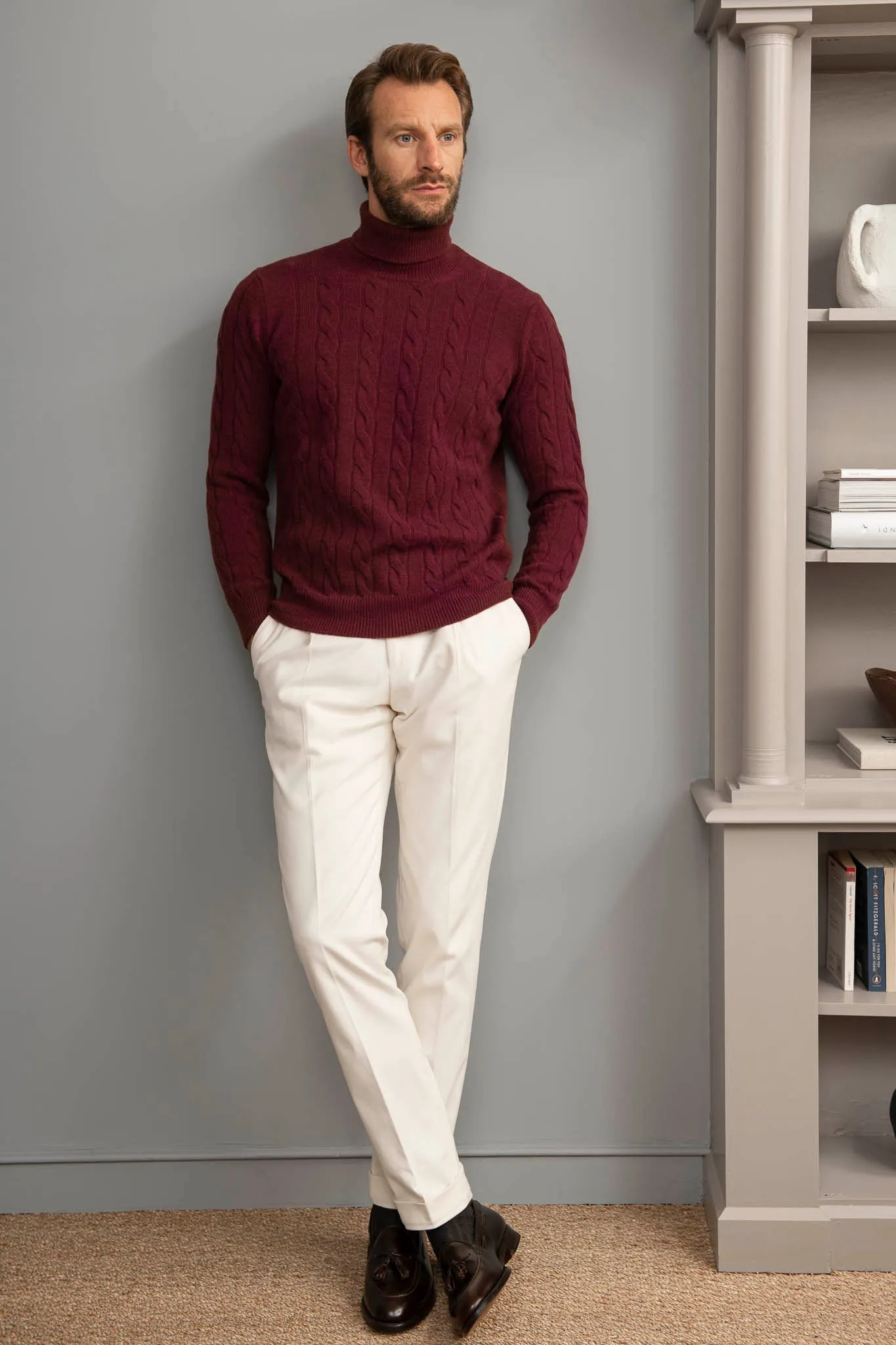 Bordeaux turtleneck – Made in italy