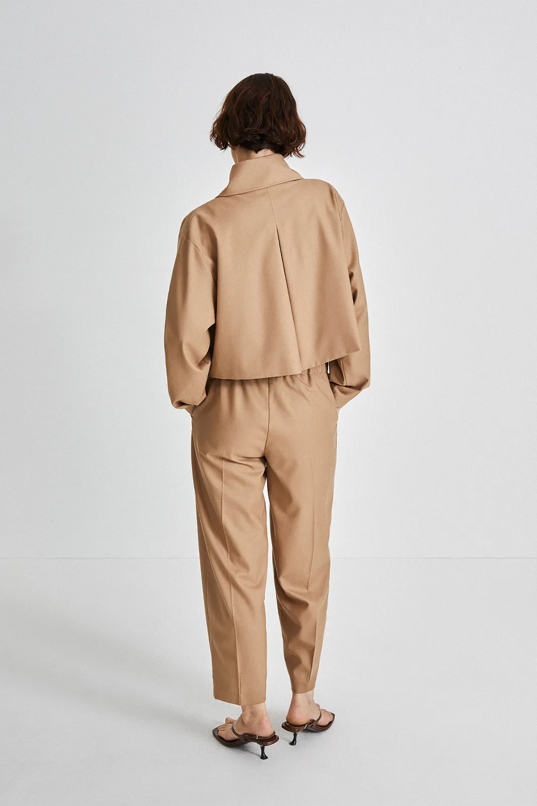 BOSA TROUSERS - BEIGE WOOL