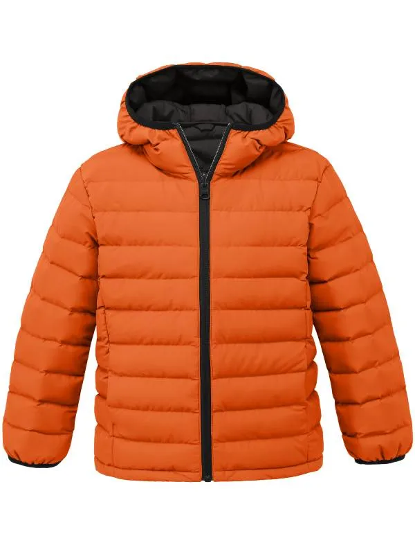 Boy's Packable Lightweight Winter Coat Hooded Quilted Puffer Jacket