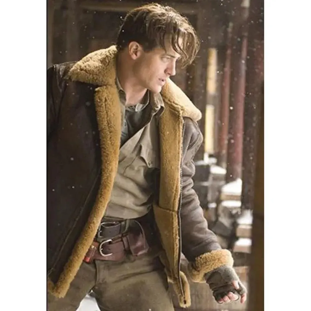 Brendan Fraser Shearling Jacket