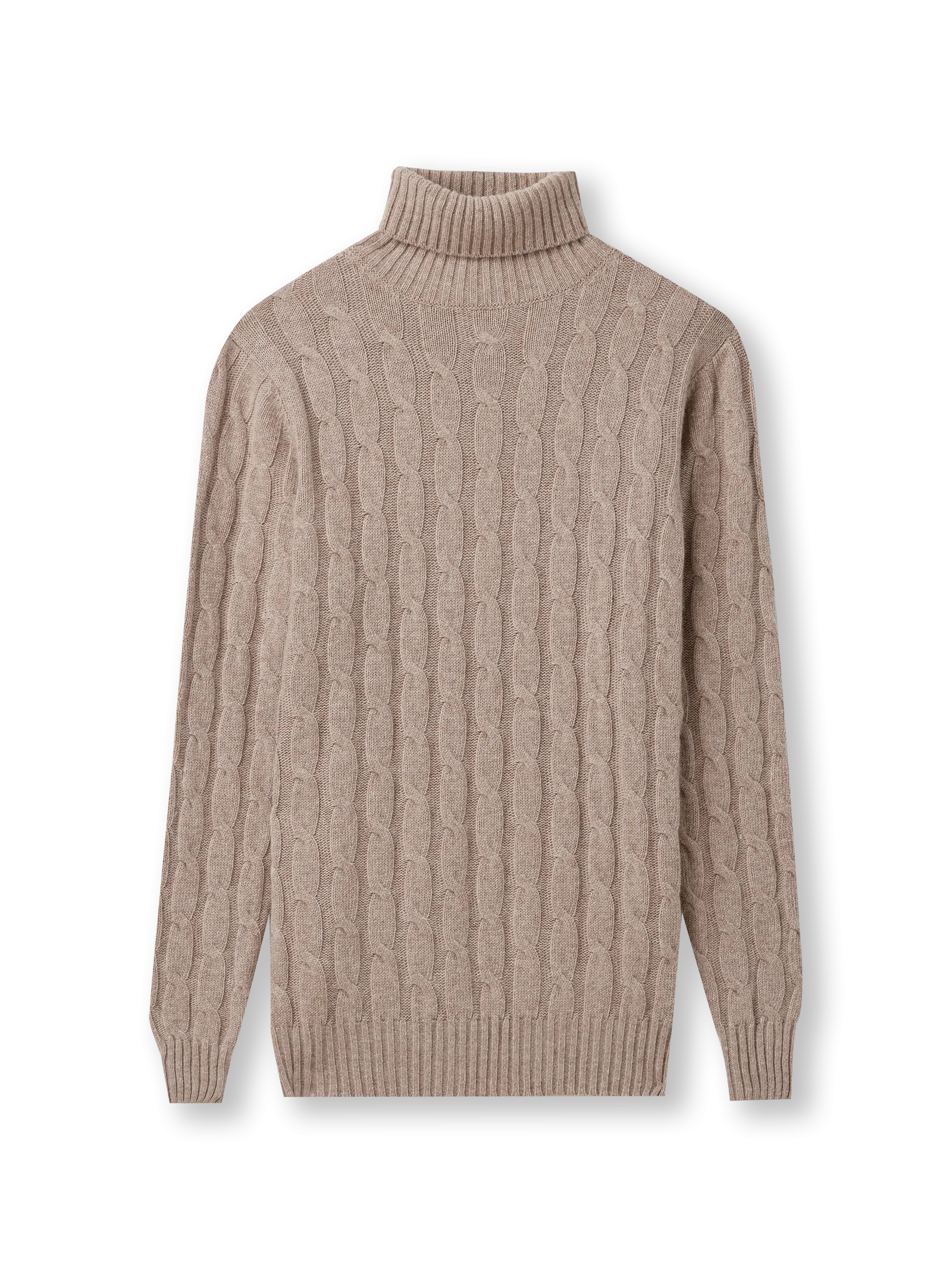 Cable Turtleneck | taupe