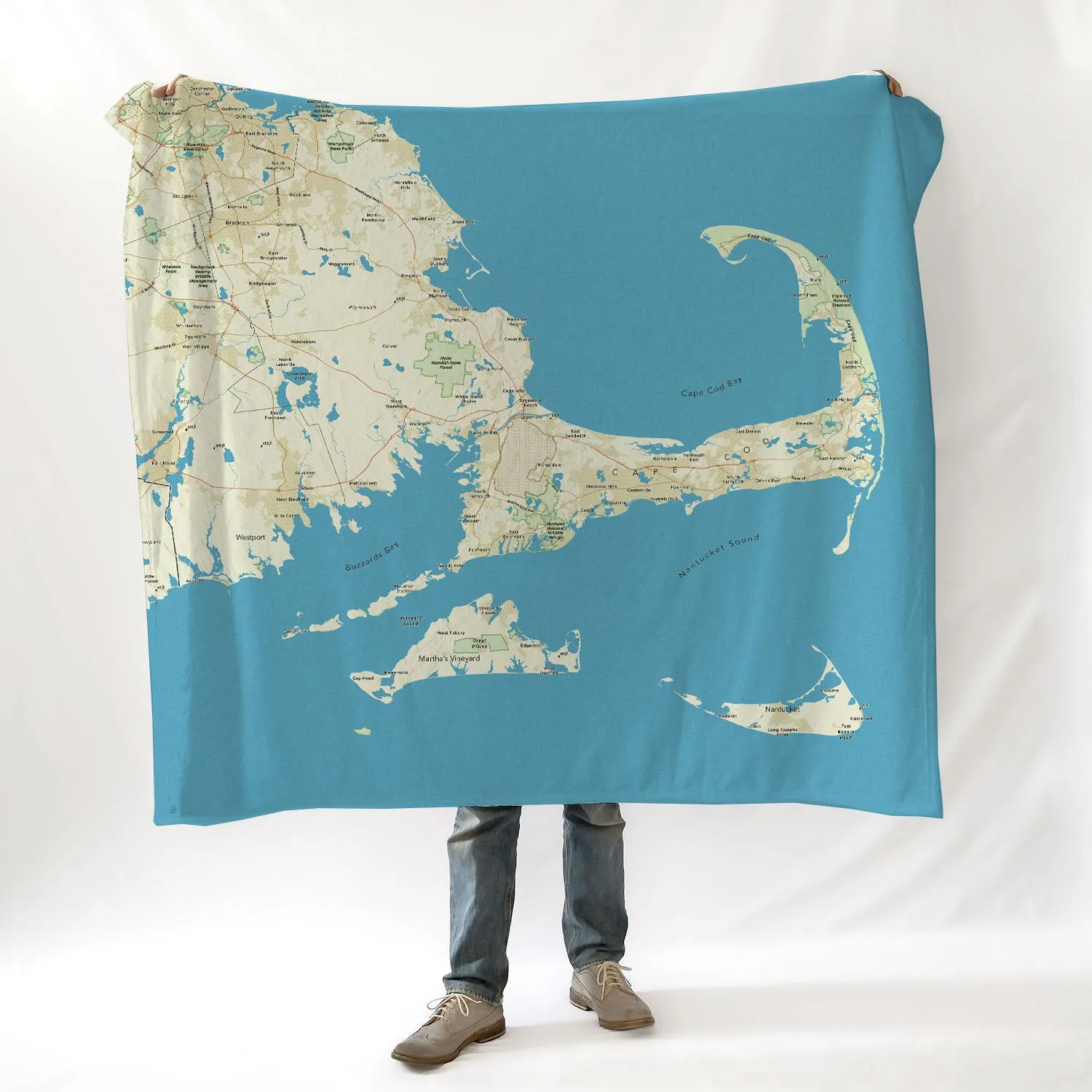 Cape Cod and the Islands Charted Territory-Style Map Blanket