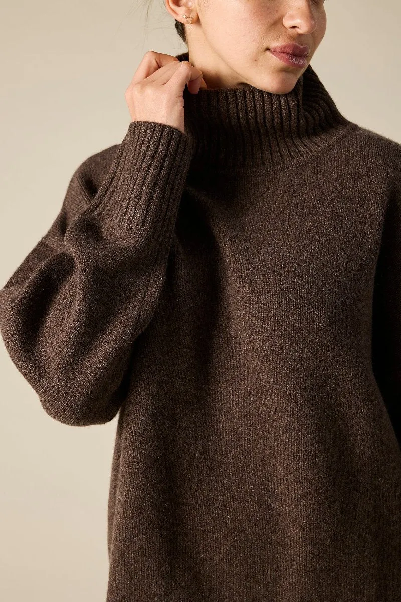 Cashmere Sunday Sweater in Woodland Brown (low stock)