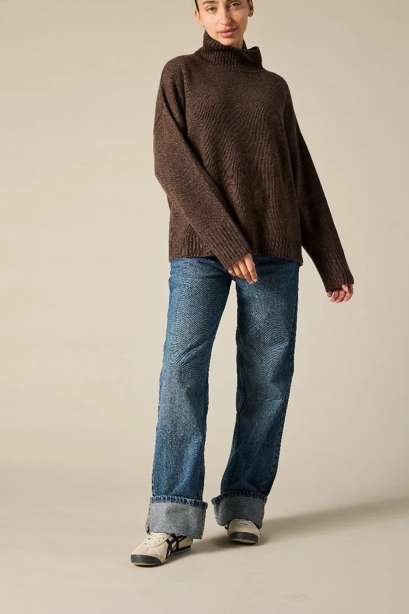 Cashmere Sunday Sweater in Woodland Brown (low stock)