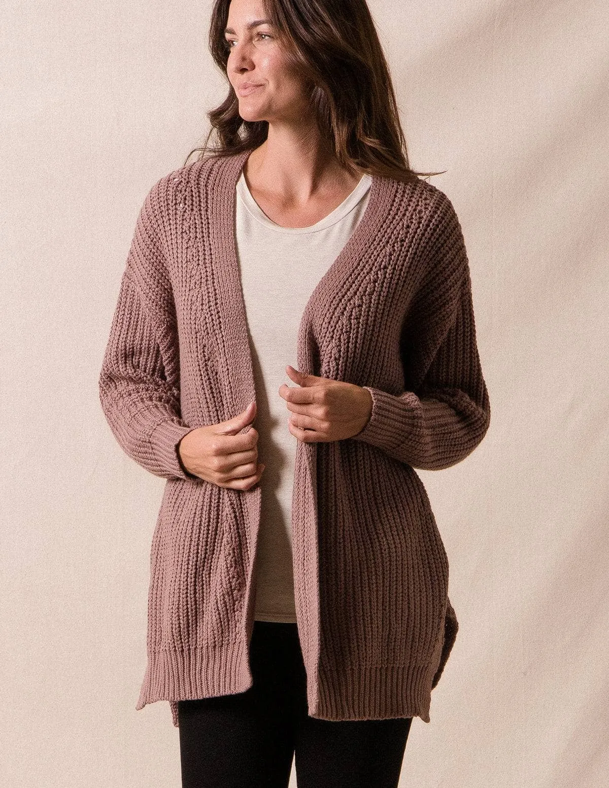 Chesney Sweater Wrap - Desert Rose