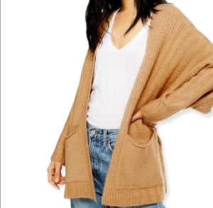 Chunky Mid-Length Cardigan Sweater