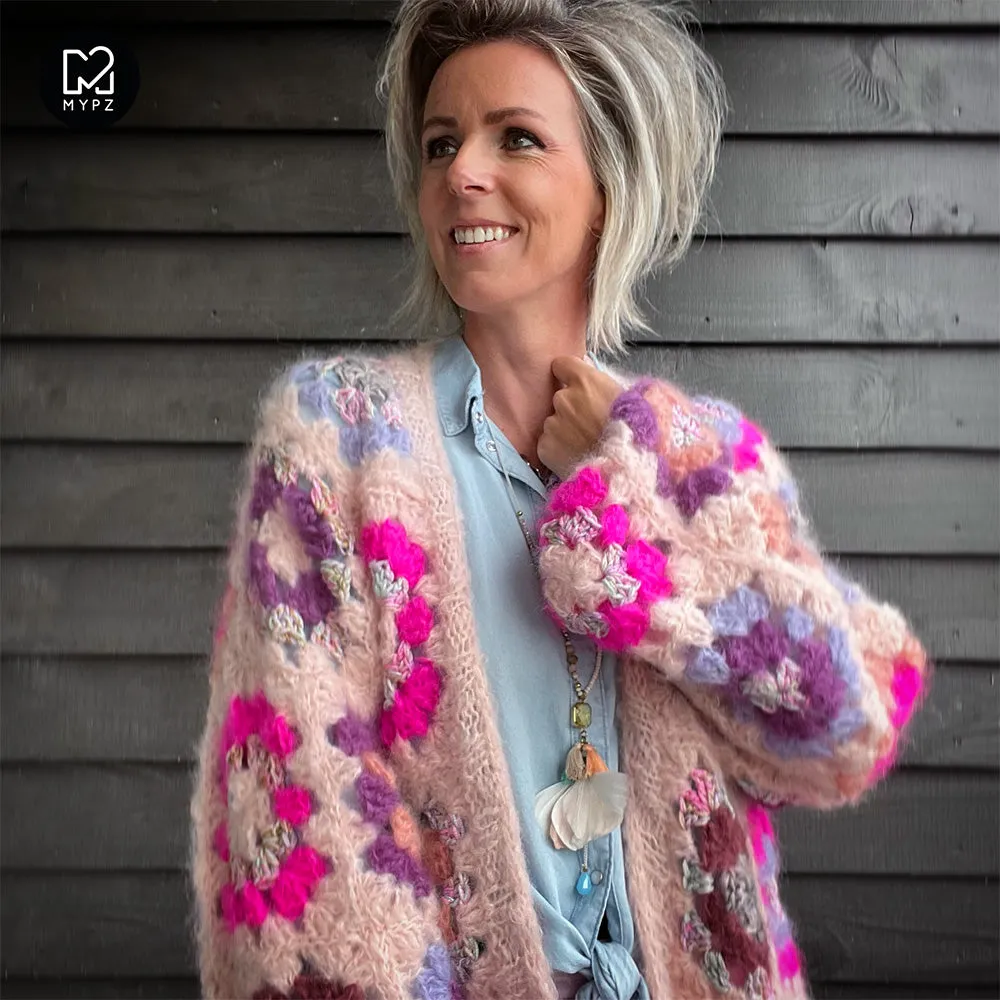 Crochet kit - MYPZ Granny square bomber cardigan Rosalie (ENG-NL)