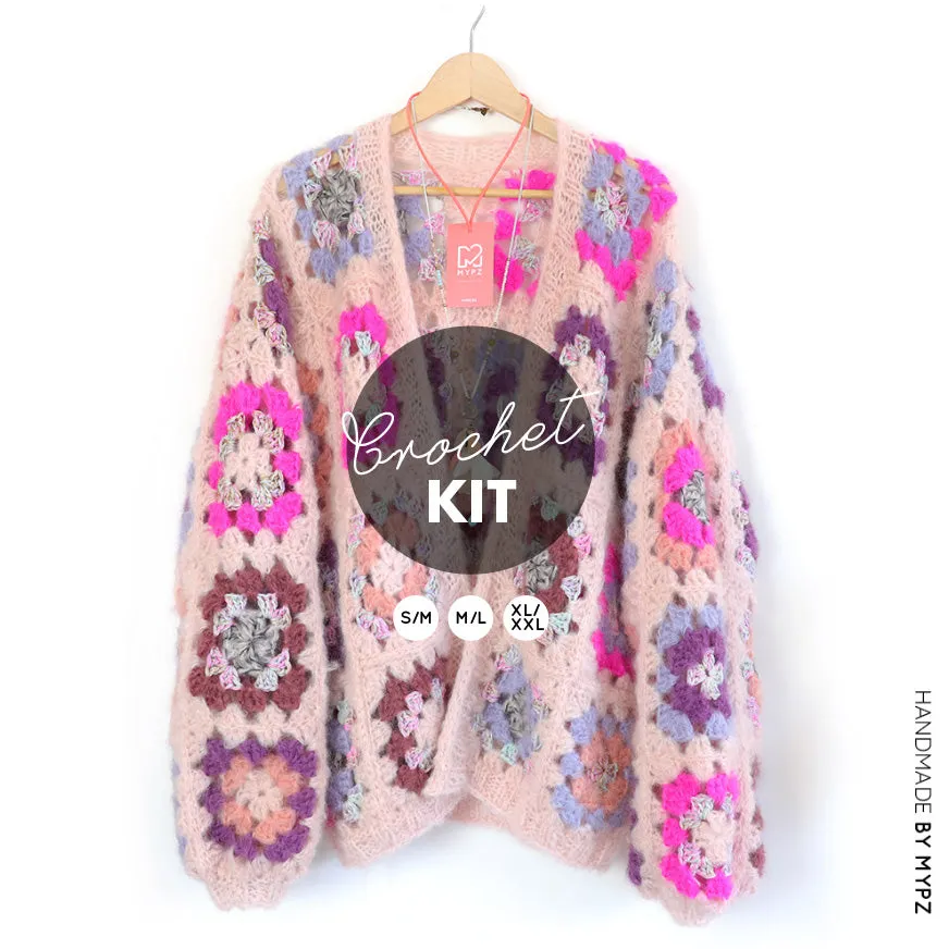 Crochet kit - MYPZ Granny square bomber cardigan Rosalie (ENG-NL)