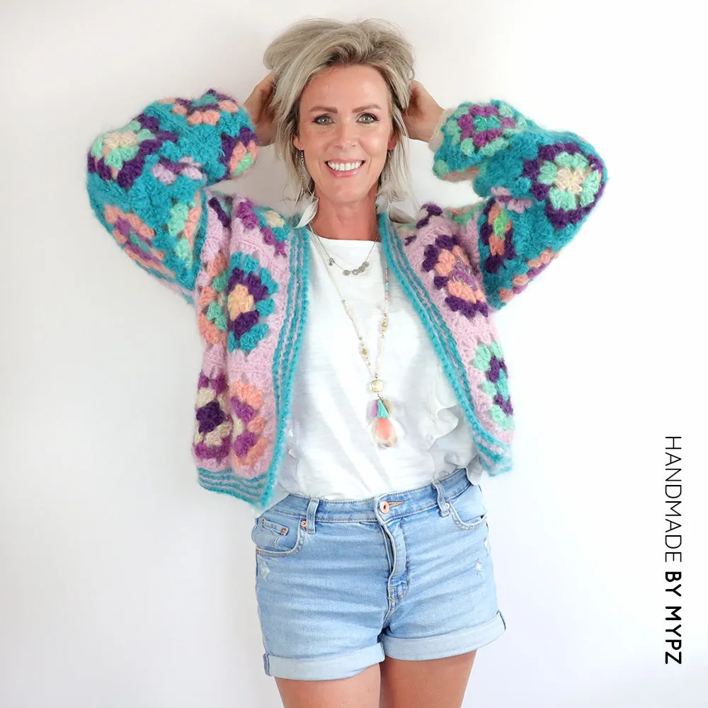 Crochet pattern - MYPZ Granny square bomber cardigan Hailey (ENG-NL)