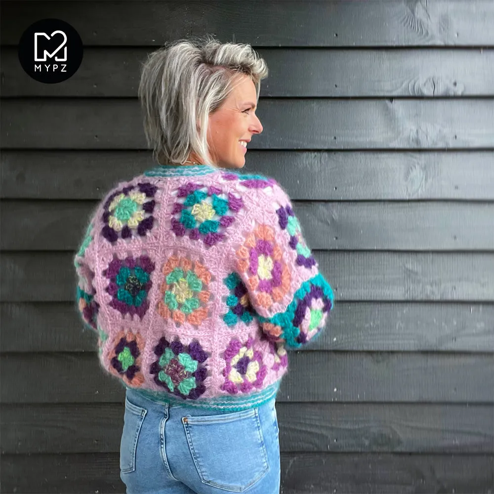 Crochet pattern - MYPZ Granny square bomber cardigan Hailey (ENG-NL)