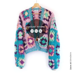 Crochet pattern - MYPZ Granny square bomber cardigan Hailey (ENG-NL)