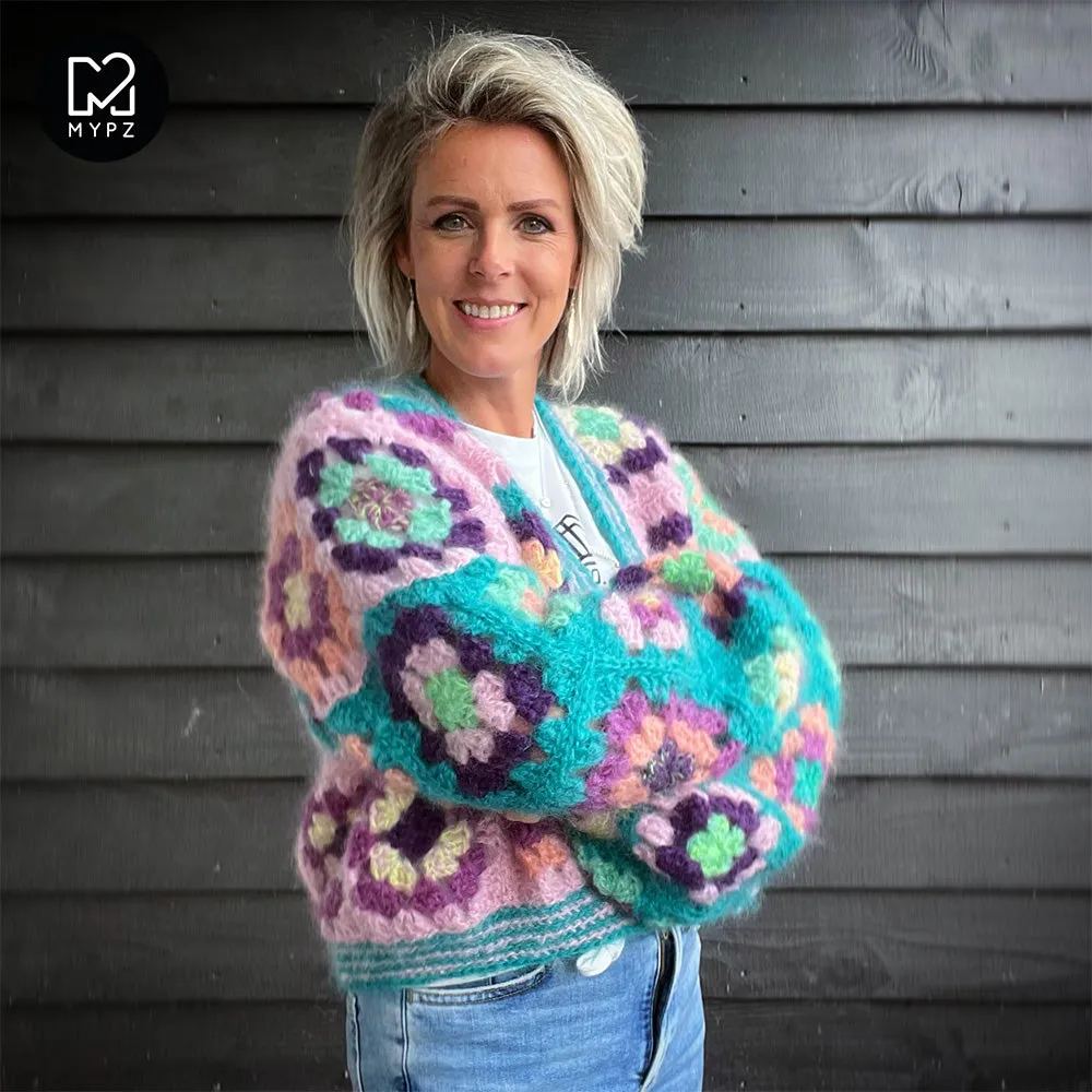 Crochet pattern - MYPZ Granny square bomber cardigan Hailey (ENG-NL)