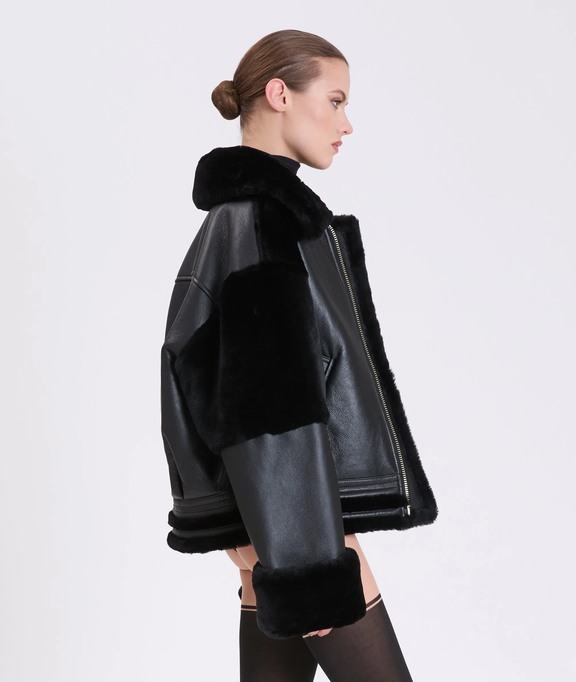 ELEANOR |  REAL SHEARLING LEATHER JACKET