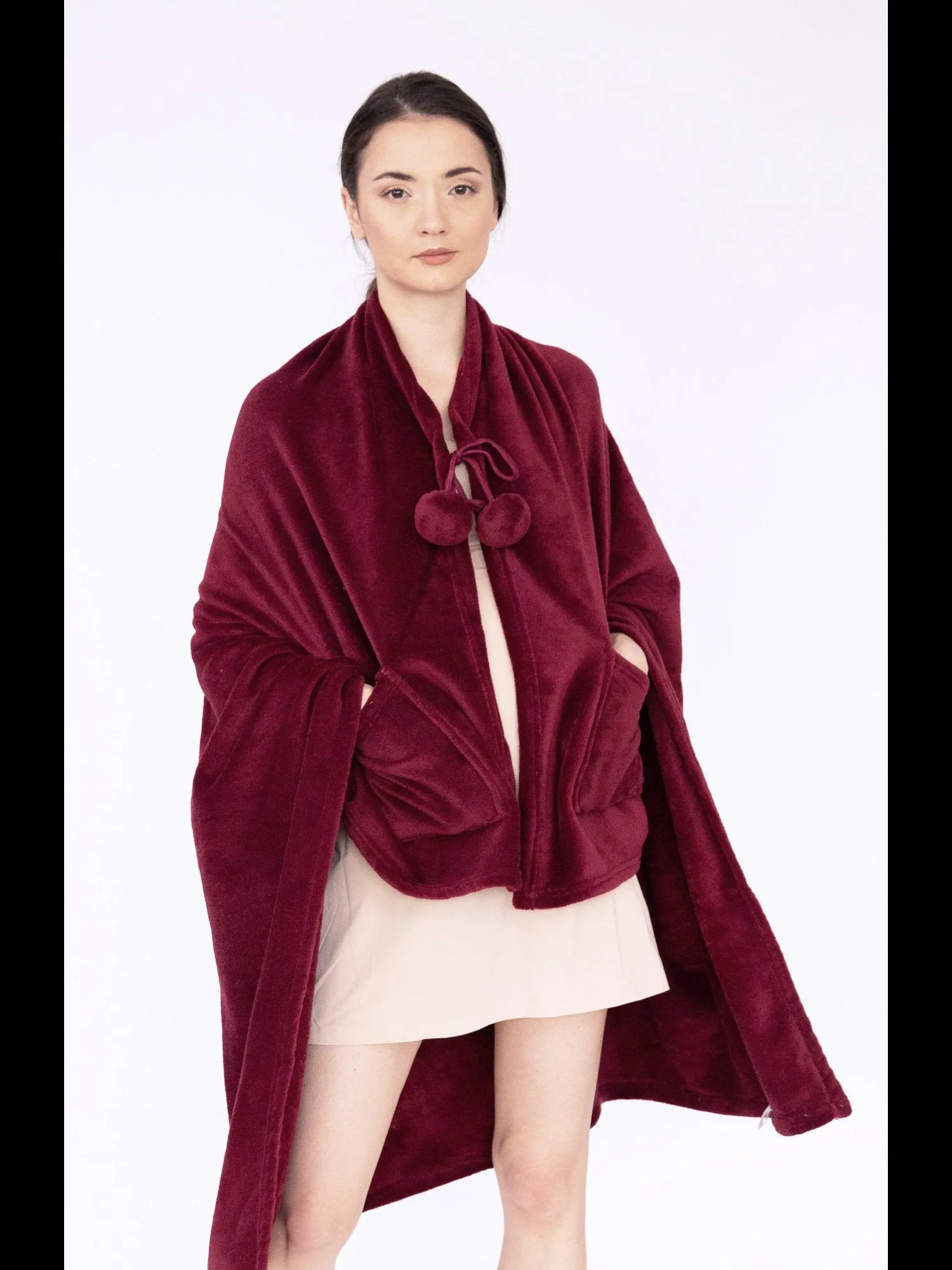 Elke Faux-Fur Fleece Wrap Robe - NY&C x Chic Home