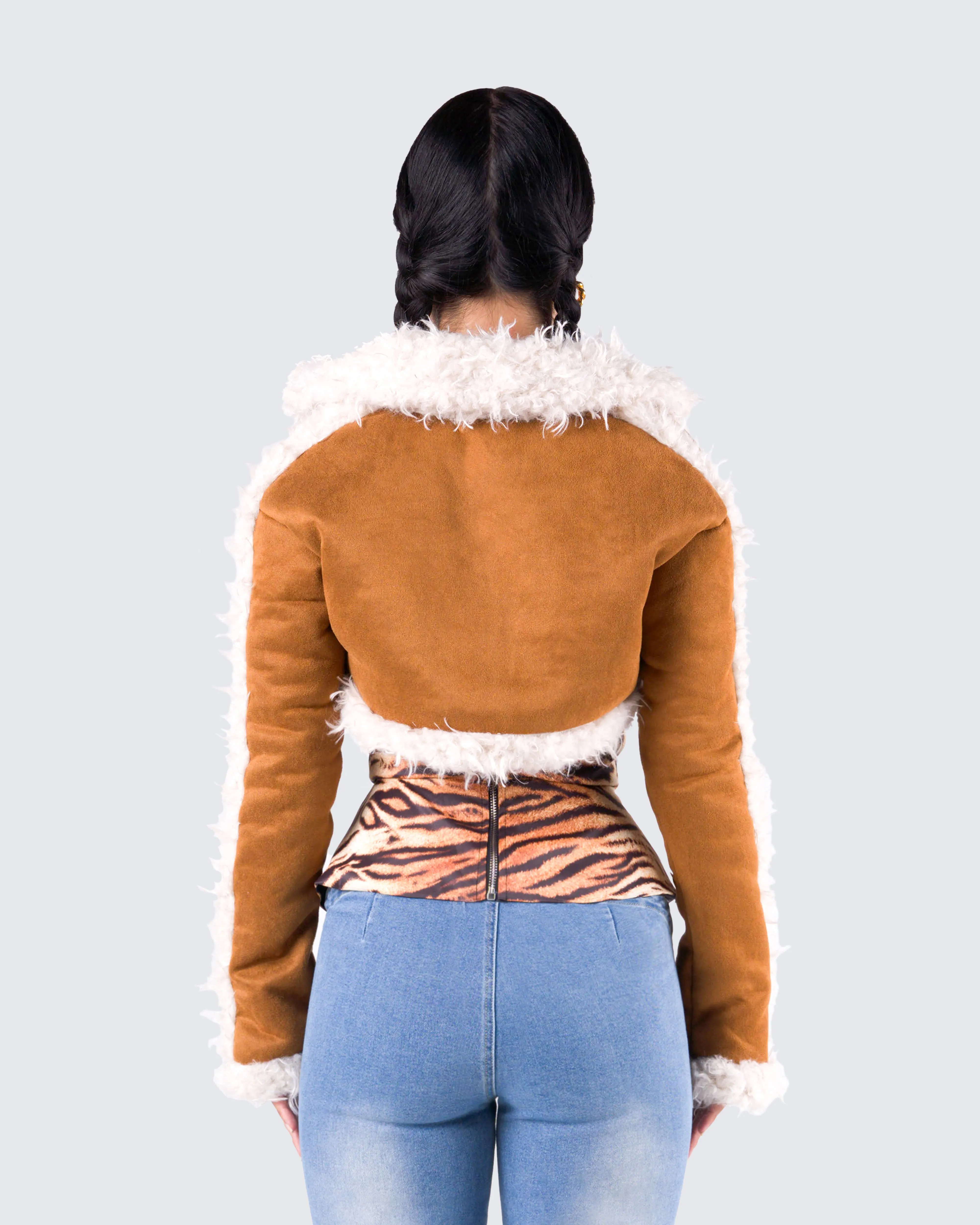 Juliana Tan Faux Shearling Jacket