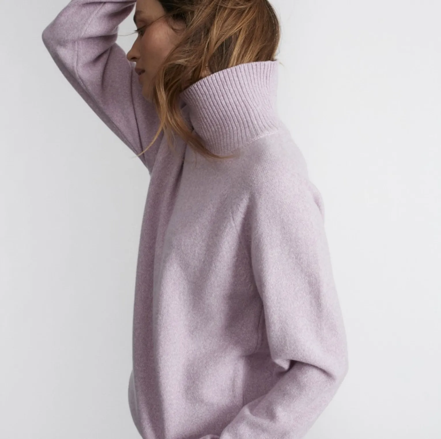 knit high neck - lavender