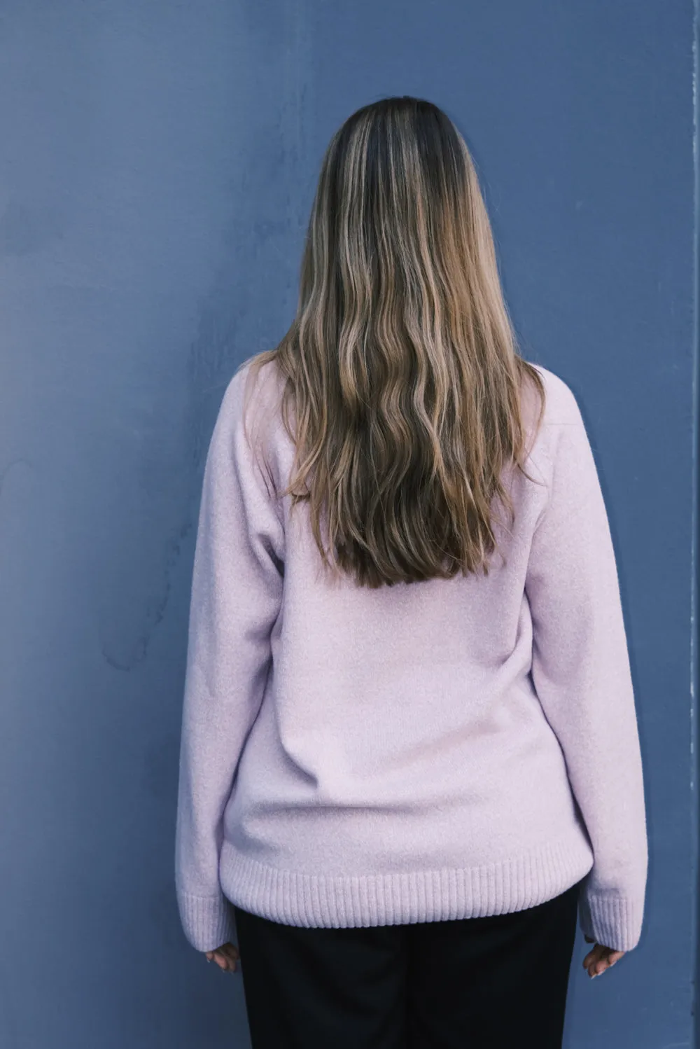 knit high neck - lavender