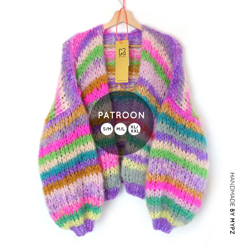 Knitting pattern – MYPZ Short Chunky Mohair Cardigan Aurora No.15 (ENG-NL)