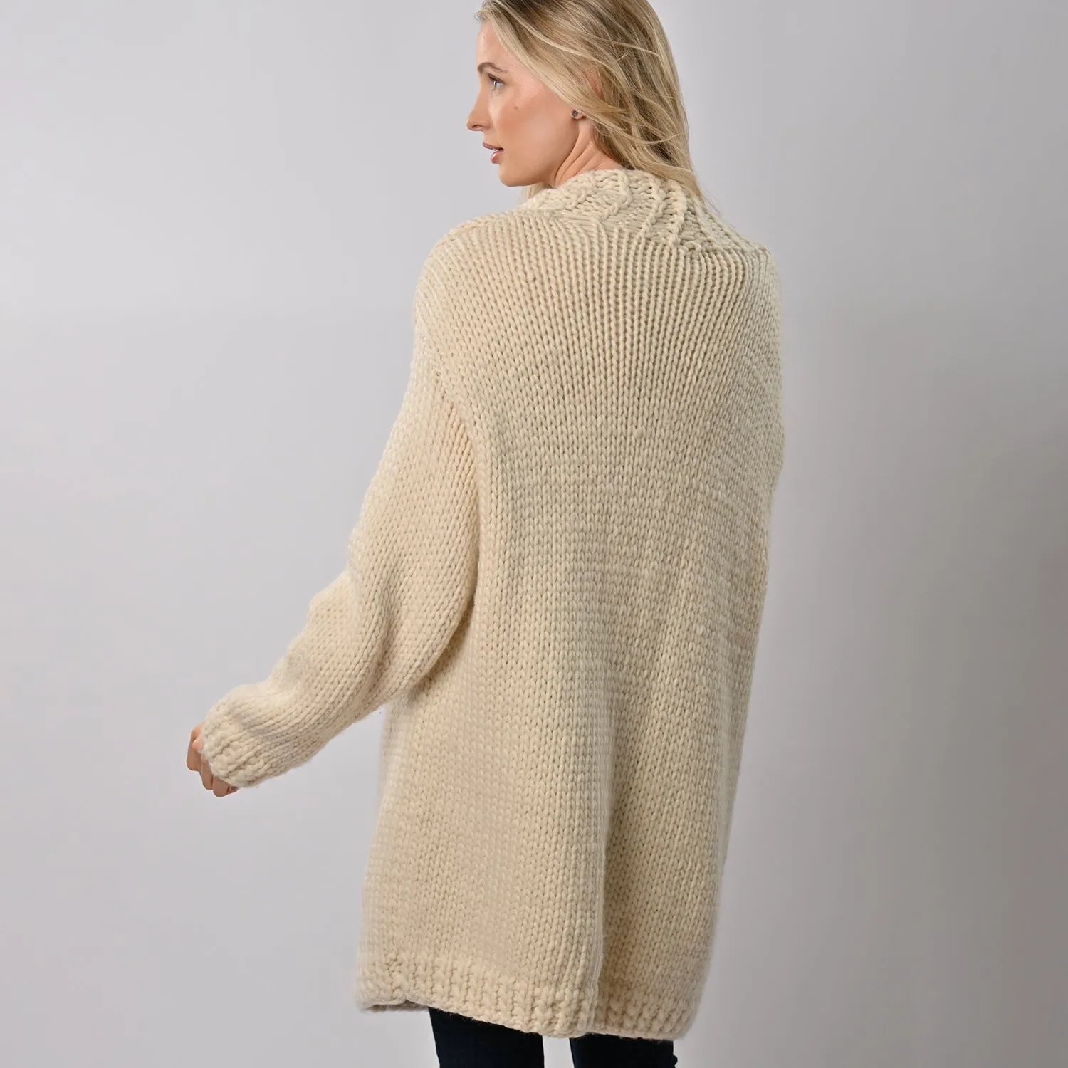 Long Cardigan Knitting PDF Pattern