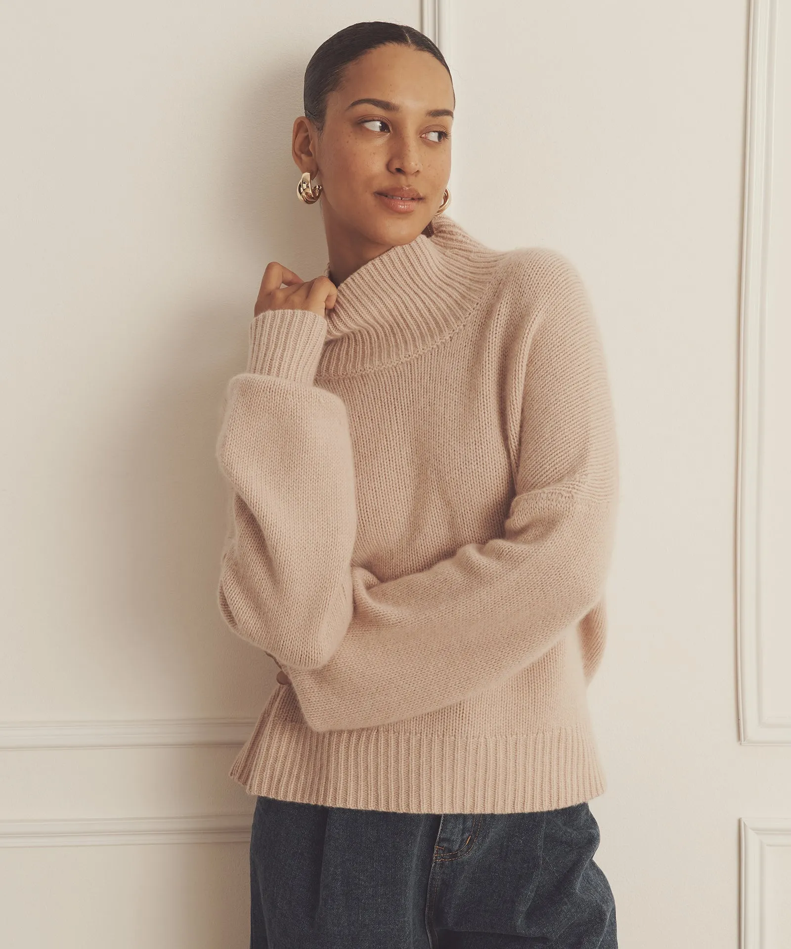 Luxe Cashmere Oversized Turtleneck