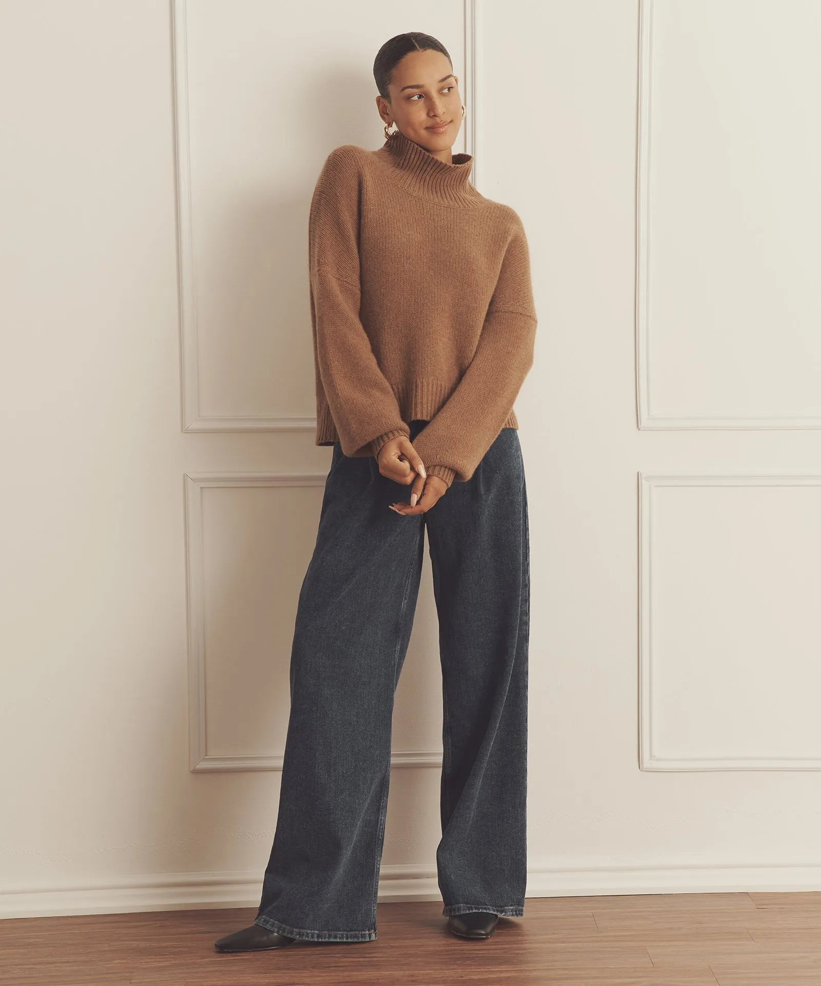 Luxe Cashmere Oversized Turtleneck