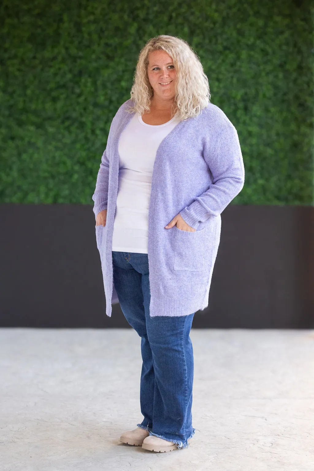 Madison Cozy Cardigan - Lavender by Michelle Mae