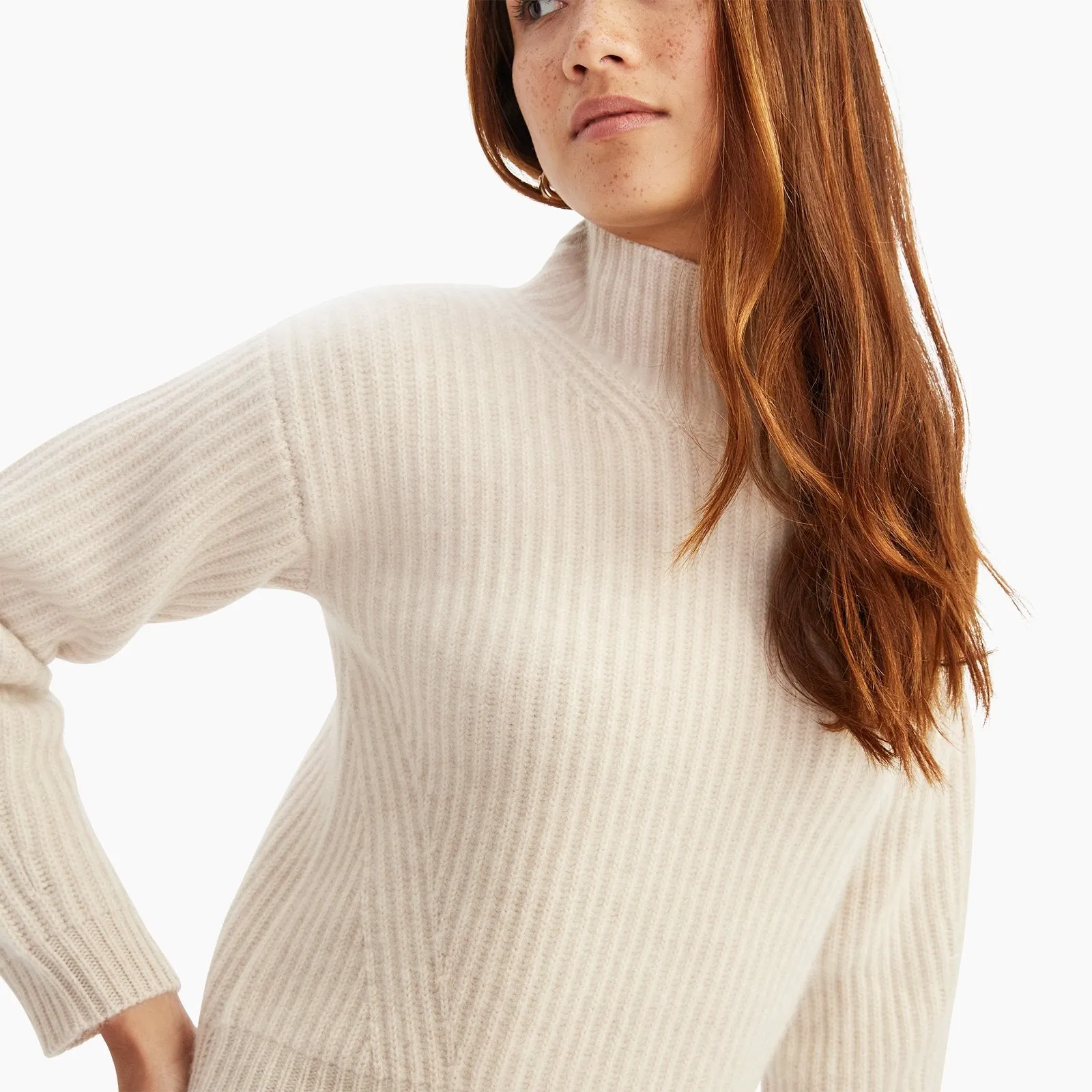 Merino Cashmere Fisherman Turtleneck