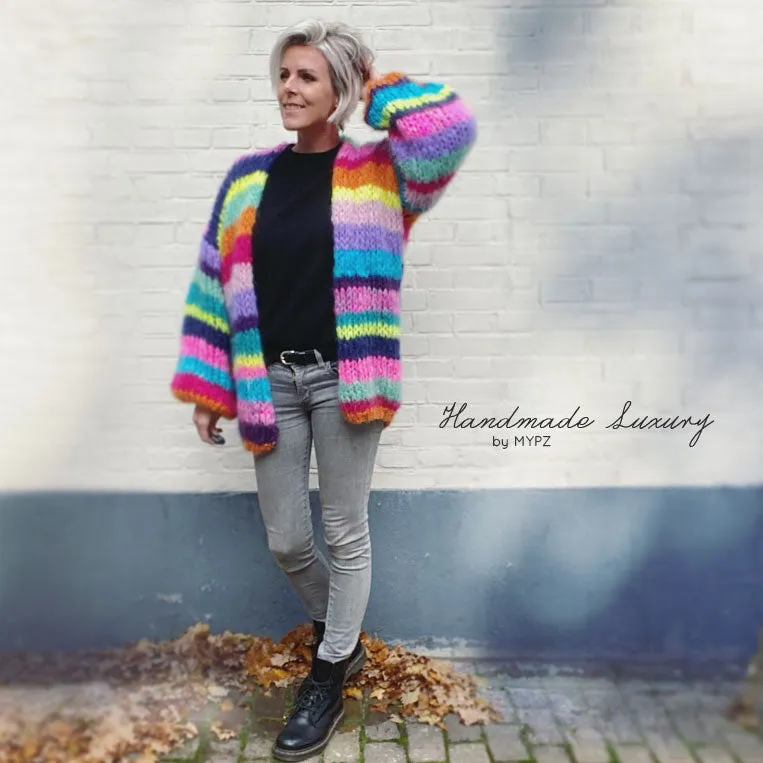 MYPZ Chunky Mohair Rainbow Cardigan