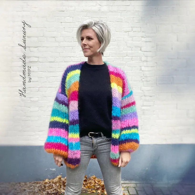 MYPZ Chunky Mohair Rainbow Cardigan