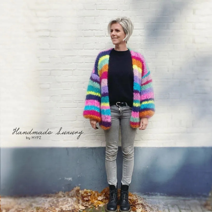 MYPZ Chunky Mohair Rainbow Cardigan