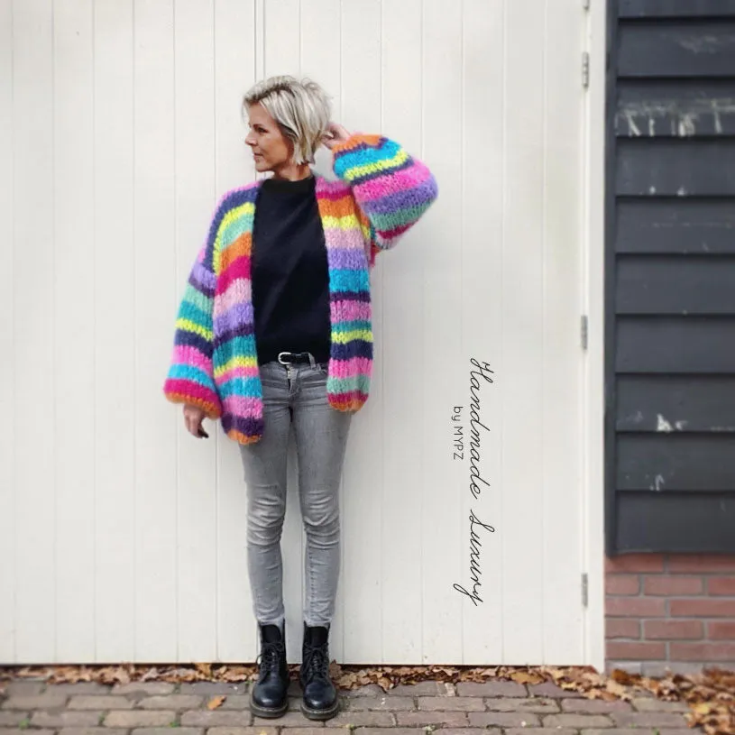 MYPZ Chunky Mohair Rainbow Cardigan