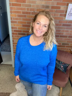 Pick Me Ocean Blue Sweater