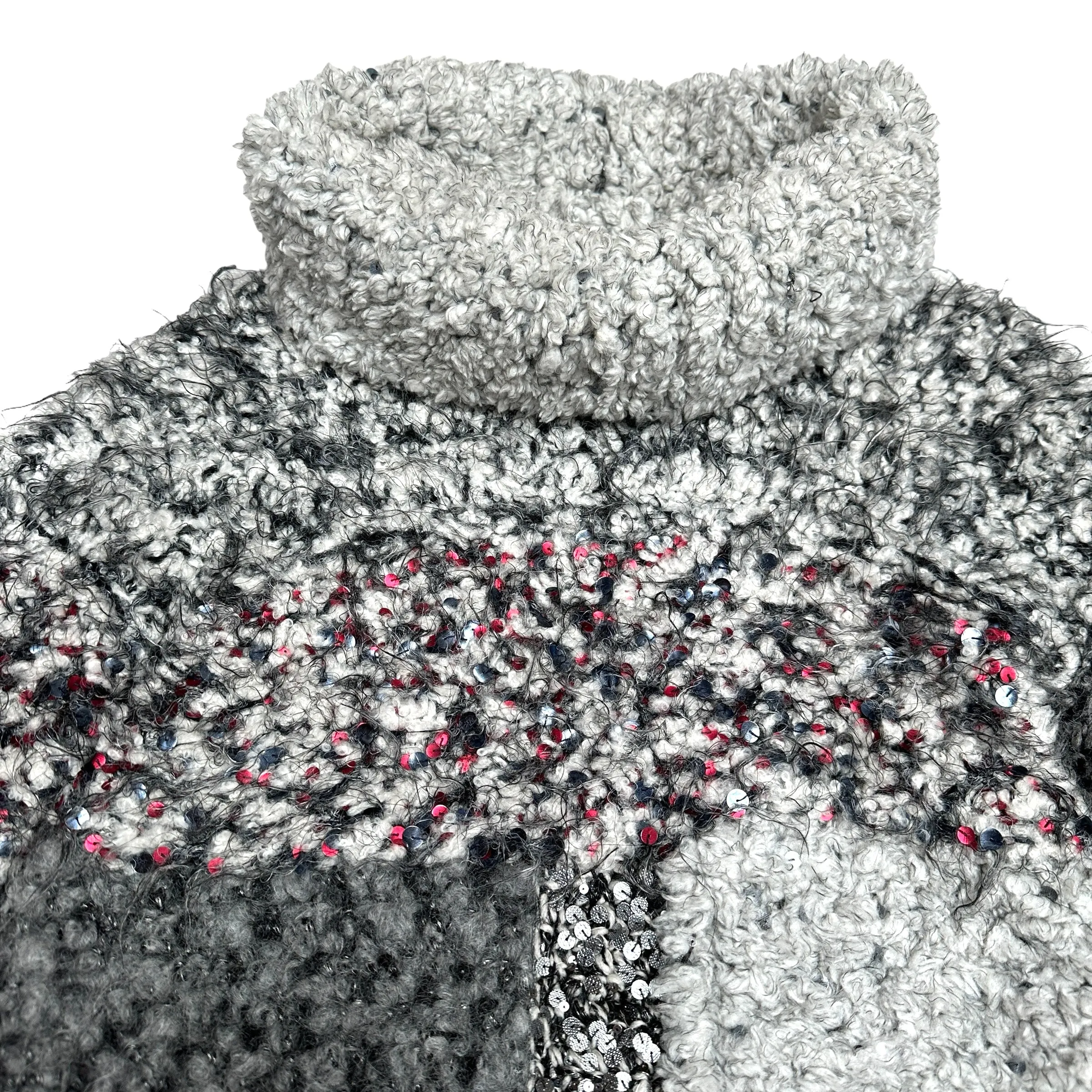 Runway Chunky Sweater with Sequins - XS