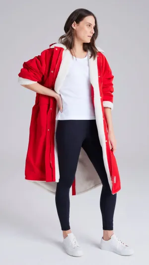 Snuggler Red Waterproof Changing Robe by Cape Cove