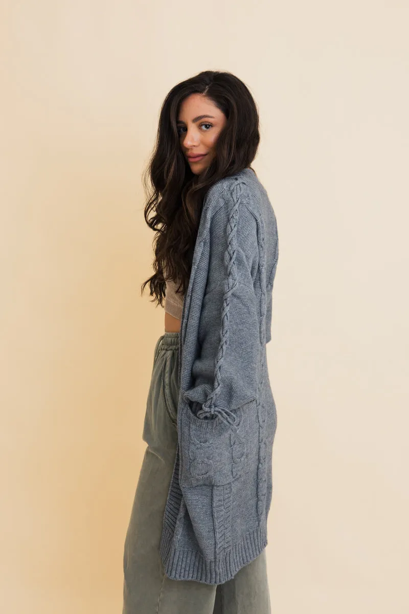 Twisted Cozy Cable Knit Cardigan