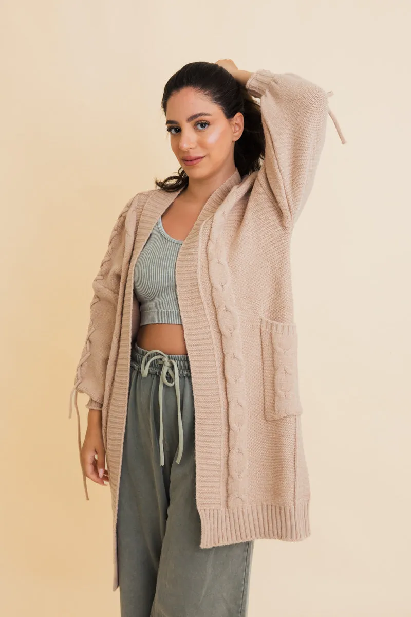 Twisted Cozy Cable Knit Cardigan