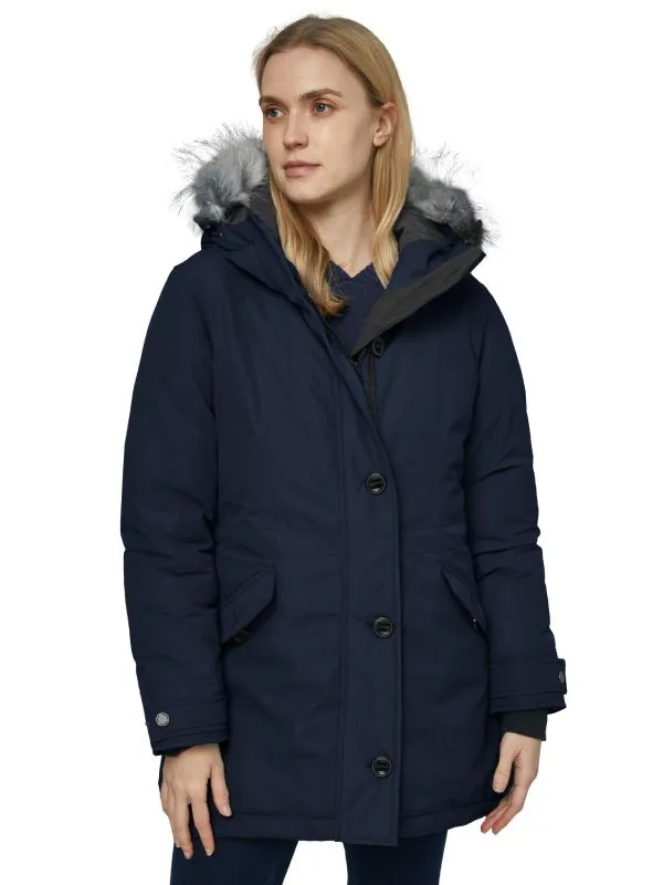 Womens Waterproof Winter Coat Warm Puffer Jacket Parka With Fur Hood