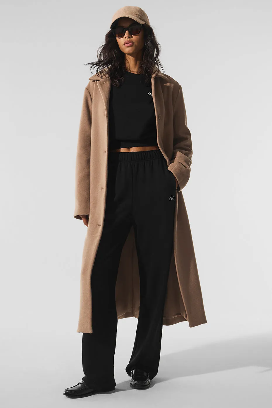 Wool Metro Long Coat - Toasted Almond